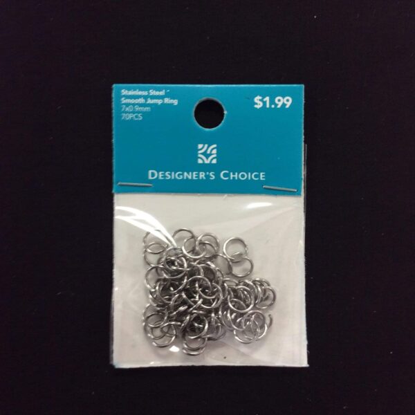 Stainless Steel Smooth Jump Ring 7x0.9mm 70pcs