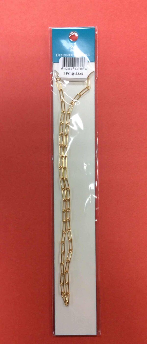 Paper clips gold chain