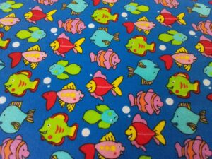 Bayeta Fondo Azul Royal De Peces